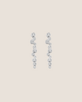 Earrings with stones in silver. Like drops. Timeless design.